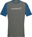 Norrøna Men's Fjørå Equaliser Lightweight T-Shirt  Mykonos Blue/Castor Grey, XL