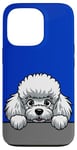 Coque pour iPhone 13 Pro Caniche blanc mignon qui regarde un chiot amusant pour les amoureux des chiens