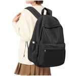 HYC00 Sac a Dos Homme Femme Sac D'école Fille Collège Sac à Dos Loisir Léger Sac d'école Garçons Backpack Sac à dos scolaire Sac à dos Unisexe Cartable College Pack pour Ado Voyage Lycee Travail,Noir