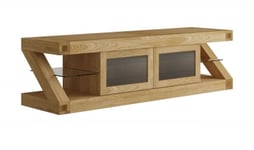 Ziggy Designer Oak Glass Plasma TV Unit