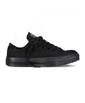 Converse All Star Unisex Chuck Taylor Low Top - Black Monochrome Canvas - Size UK 3