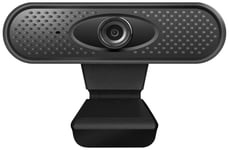 Webkamera med indbygget mikrofon, 1920x1080P, Sort