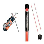 Longridge Junior Challenger Cadet Right Hand Golf Package Set - Orange, 8 Year Plus + LONGRIDGE TOUR RODZ ALIGNMENT STICKS - 2PC ORANGE