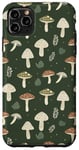 Coque pour iPhone 11 Pro Max Minimalist Green Mushroom Pattern Phone Cover