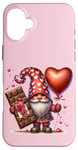 iPhone 16 Plus Pink Valentines Day Gnome Accessories Valentines Chocolate Case