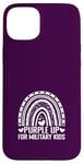 Coque pour iPhone 15 Plus Purple Up For Military Kids Sensibilisation Militaire Enfant Arc-en-ciel