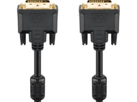 Wentronic Goobay - Dvi-Kabel - Dual Link - Dvi-D (M) Til Dvi-D (M) - 2,0 M - Tommelskruer - Svart (93110)