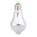 (White)E27 Motion Sensor Bulb PIR Infrared LED Light Bulb Automatic Activated RE