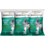 Handcooked Potato Crisps Savoursmiths Desert Salt Luxury 3 x 150g DATE 05/22