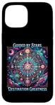 iPhone 15 Motivational Astrology Design - Guided by Stars Case