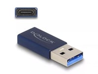 DeLOCK USB 10 Gbps USB Type-A male to USB Type-C active female blue