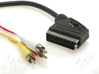 Cable RCAx3 Prise Peritel -SCART- 2m