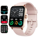 Smart Watch for Men Women - Fitness Tracker [Bluetooth Call&Alexa Built-in] with Heart Rate Monitor, Activity Tracker, Step Counter, Sleep Monitor, Smartwatch for Andriod iOS (Light Pink)