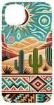 iPhone 14 Plus Southwest Red Rocks Desert Cacti Cactus Turquoise Brown Case