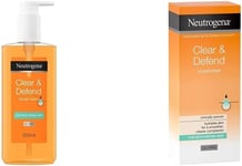 Neutrogena Clear & Defend Skincare Bundle Set | For Spot-Prone Skin | Wash and