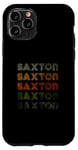 Coque pour iPhone 11 Pro Love Heart Saxton Tee Grunge Vintage Style Saxton Noir