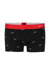 HUGO Mens TRUNK INDIVIDUAL Low-rise trunks in stretch cotton with handwritten logos