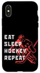 Coque pour iPhone X/XS The Real Evolution Of Hockey, Ice Hockey T-shirt, Hockey