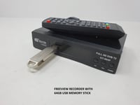 Full HD Freeview Set Top Box 1080P RECORDER Digital TV Receiver with 64GB USB