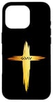 Coque pour iPhone 16 Pro Croix chrétienne « God is Faithful For All Seasons » pour homme et femme