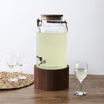 Dryckesdispenser i Glas med Träbas - 6 L