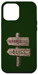 Coque pour iPhone 12 Pro Max Jardinage, panneau de signalisation en bois Bliss Garden