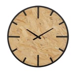 BigBuy Home Wall Clock Black Natural PVC Iron Wood MDF 60 x 4.5 x 60 cm