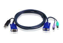 Cable kvm ATEN 2L-5502UP VGA-USB-PS2 - 1,80M