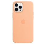 Genuine Apple iPhone 12 Pro Max Silicone Case with MagSafe - Cantaloupe (Pink)