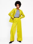 Boden Chiswick Cord Wide Leg Trousers, Kiwi