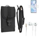 For OnePlus Ace Racing Edition + EARPHONES Belt bag outdoor pouch Holster case p