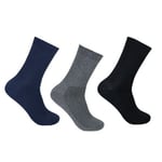 Strumpor 3-pack lös resår svart/marin/grå - Mysocks (Storlek: 37/39)