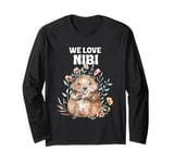 Nibi The Diva Beaver, We Love Nibi, Wild, Cute and Free Long Sleeve T-Shirt