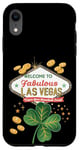 Coque pour iPhone XR Shamrock Crazy - Jeu de hasard pour la Saint-Patrick de Las Vegas