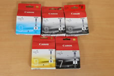 Canon Pixma Lucia Ink Bundle Genuine Yellow Cyan Photo Black NEW X5 Official