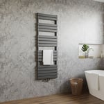 Biubiubath - Radiateur eau chaude vertical anthracite acier classique basse témperature chauffage central H.180 x L.60 cm