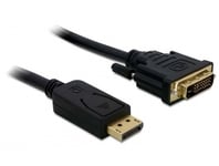 DELOCK – Cable Displayport 1.3 male > DVI 24+3 male passive 3 m black (82592)