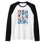 The Smurfs Gargamel Little Smurfs Attention Kanji Big Logo Raglan Baseball Tee