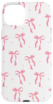 iPhone 15 Plus Aesthetic Pink Ribbons and Bows in Watercolor Case