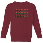 Back To The Future Destination Clock Kids' Sweatshirt - Burgundy - 3-4 Years - Burgundy