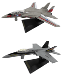 Set 2 Combat planes F-14 Tomcat + F/A-18 US Navy 1:100 Top Gun Military Toy