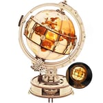 ROKR Globe Lumineux,Maquette en Bois a Construire,Puzzle 3D Bois Adulte Enfants Cadeau(ST003)