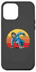 Coque pour iPhone 12 Pro Max Break Dancing Sasquatch B-Boy Bigfoot Dancer 80s Sunset