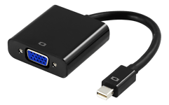 DELTACO – Mini DisplayPort / VGA -kaapeli, 0,2 m, musta (110026)