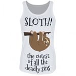 Grindstore Womens/Ladies The Cutest Of All The Deadly Sins Sloth Tank Top - L