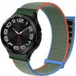 Nylon armbånd No-Gap Samsung Galaxy Watch 6 Classic (43mm) - Olive