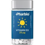 Pharbio Vitamin d3 25μg Kosttillskott 120 ST