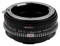 Vizelex ND Throttle Lens Adapter - Compatible with Nikon F Mount G-Type D/SLR Lens to Select L-Mount Alliance Mirrorless Cameras with Built-in Variable ND Filter (2 to 8 Stops)