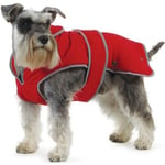 Ancol Muddy Paws Stormguard Dog Coat Poppy Red Puppy Waterproof Fleece Lined