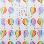 Rainbow Drops Sorry You’re Leaving Card - Beautiful Design with Gem Detailing